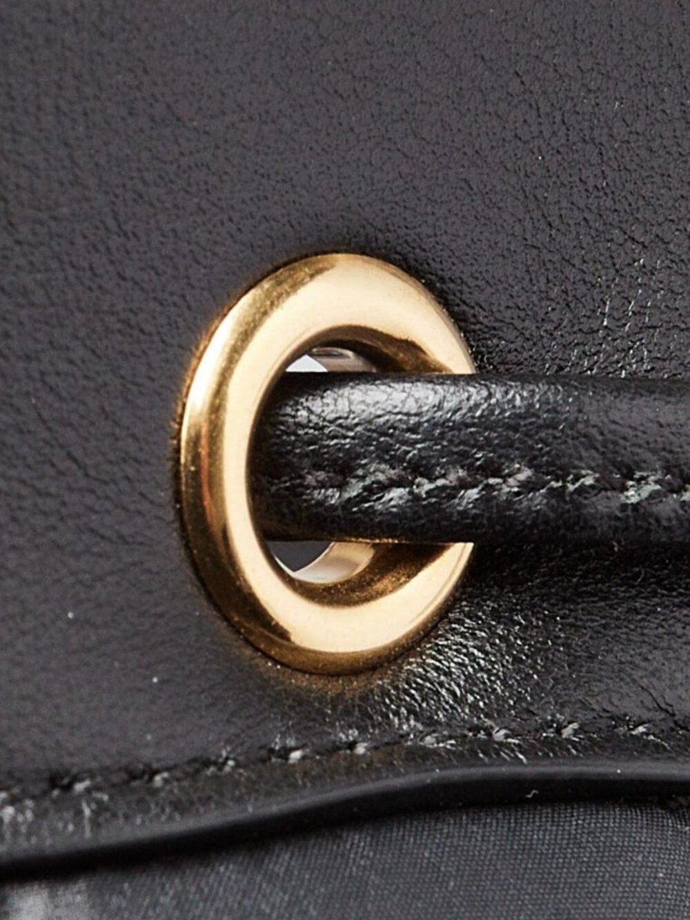 Gucci Black Leather/Nylon GG Metalasse Small Bucket Bag - Picture 11 of 12